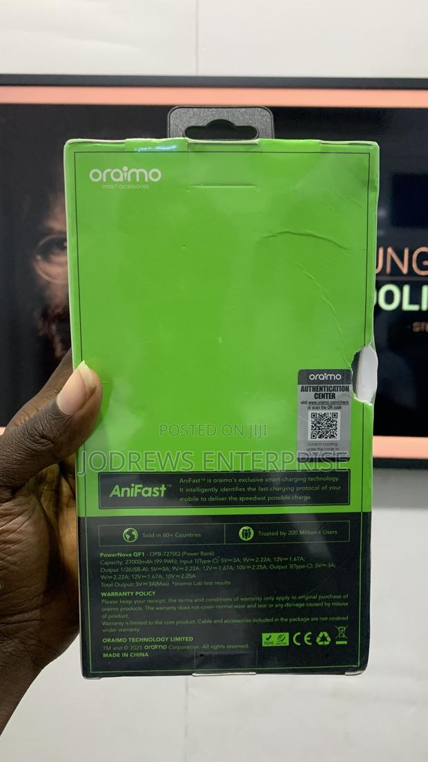 Oraimo Powernova Qf1 27000 22.5w Power Bank · Photo 4