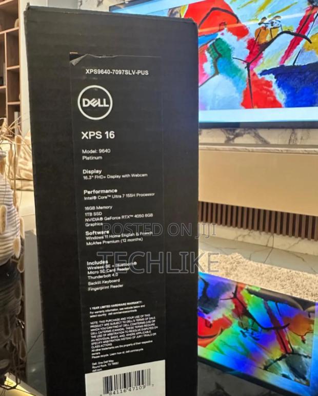 New Laptop Dell XPS 16 9640 16GB Intel Core Ultra 7 SSD 1T · Photo 1
