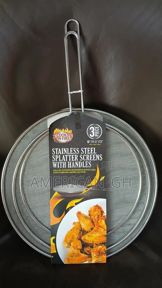 3 Pieces Stainless Steel Splatter Screens With Handles · Photo 1