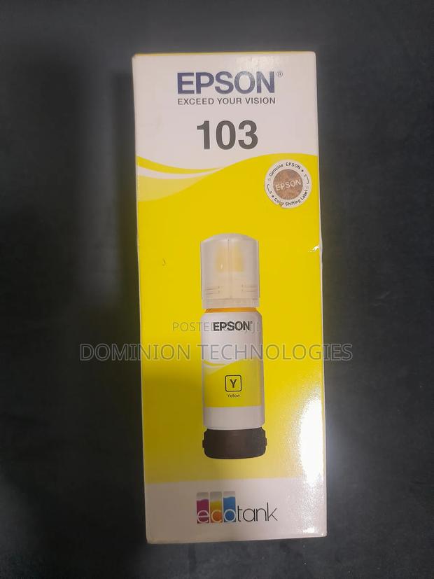 Epson 103 Yellow Original Ink Bottle (C13t00s44a) 65ml · Photo 1