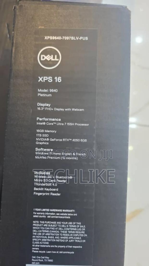New Laptop Dell XPS 16 9640 16GB Intel Core Ultra 7 SSD 1T · Photo 3
