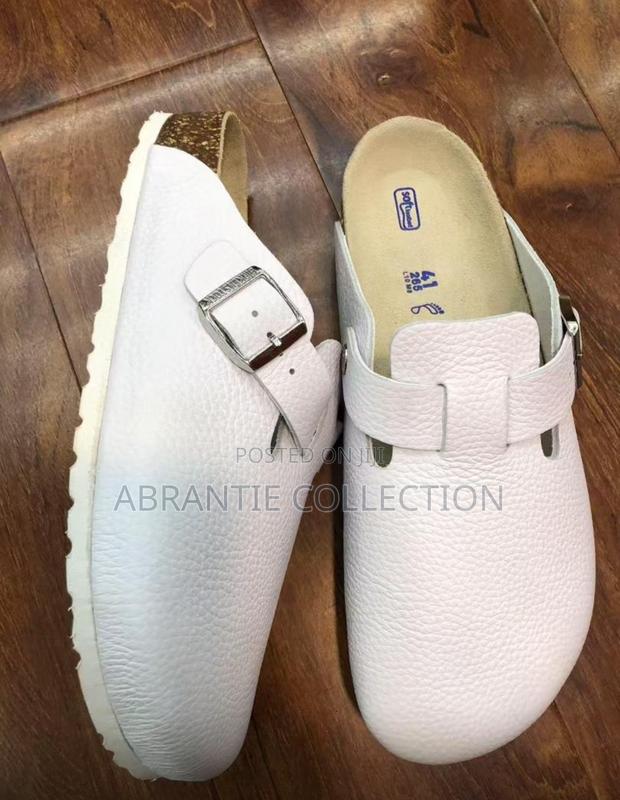 Unisex Boston Leather Birkenstock All White · Photo 2