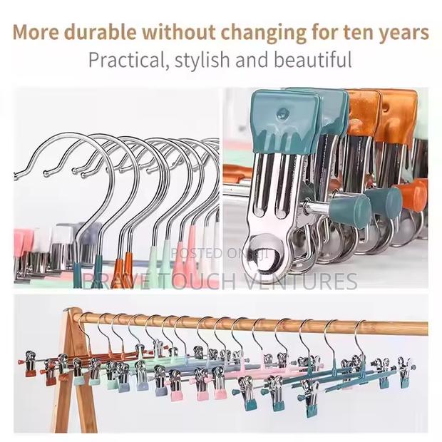 Metal Clip Trouser/Pants Hanger - 10 Piece Per Pack · Photo 3