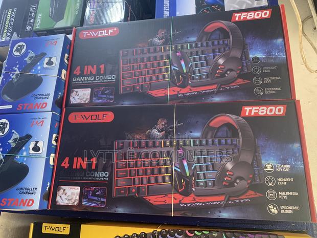 T-Wolf 4in1 Wired Gaming Keyboard Combo With Backlight · Photo 1