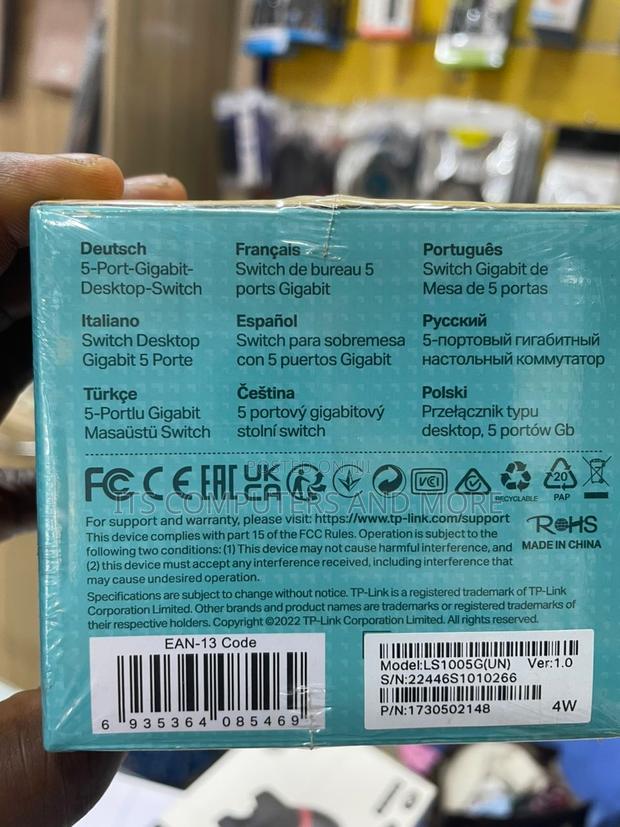Tp Link 5port Gigabit Desktop Switch Ls1005g · Photo 3