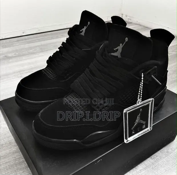 Jordan 4 All Black . All Sizes Available High Grade
