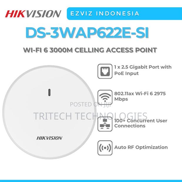 Hikvision Ds-3wap622e-Si Wi-Fi 6 U6-Lr 3000m Ceiling Access Point · Photo 1