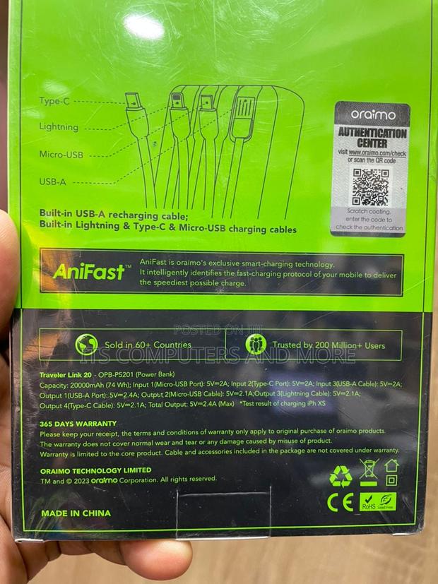 Oraimo 20000mah Power Bank Opb-P5201 · Photo 3