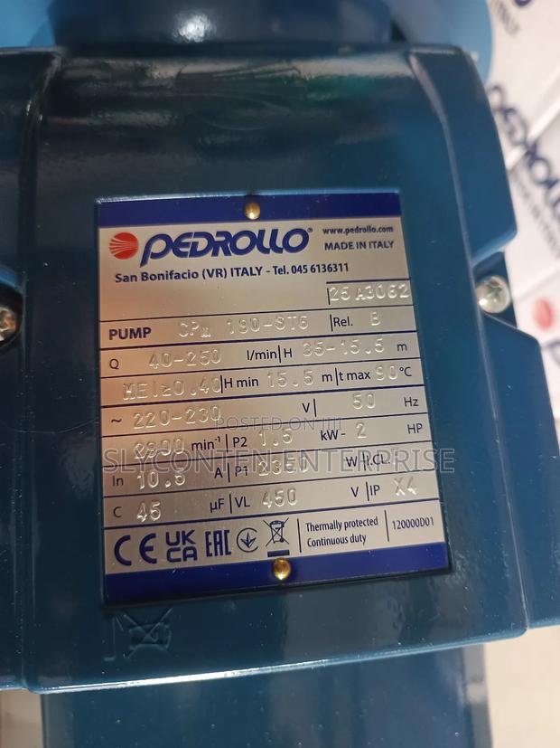 Pedrollo 2hp Stainless Water Pump · Photo 4
