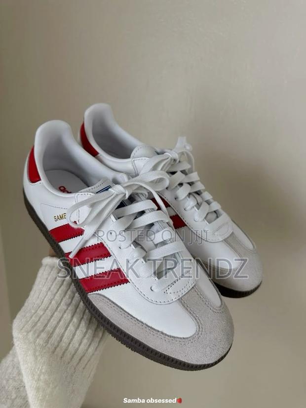 Original Adidas Samba Leather Redwhite · Photo 1