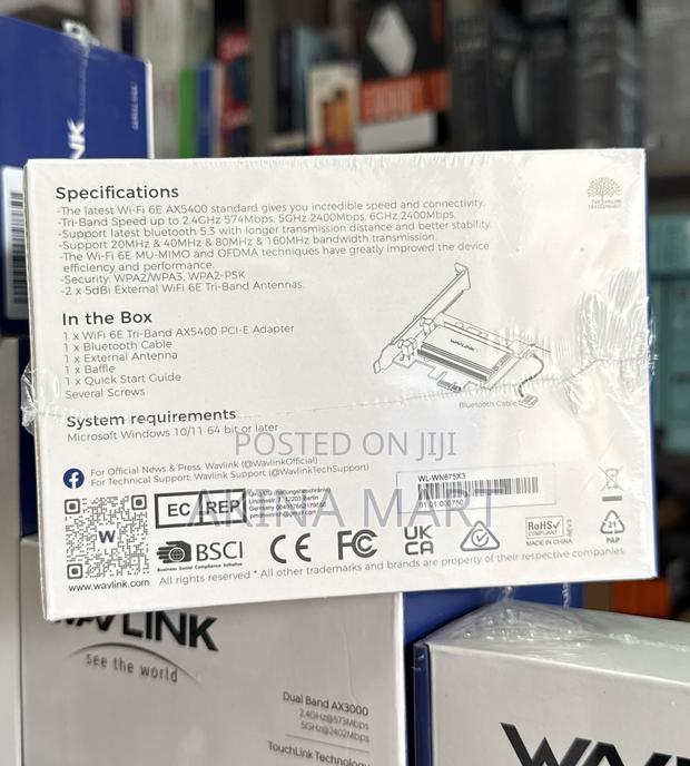 Wav-Link Wifi 6e Tri-Band Ax5400 Pci-E Adapter · Photo 3