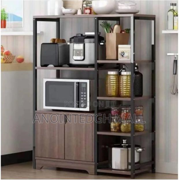Kitchen Organizer Rack Storage - Black/Brown · Photo 1