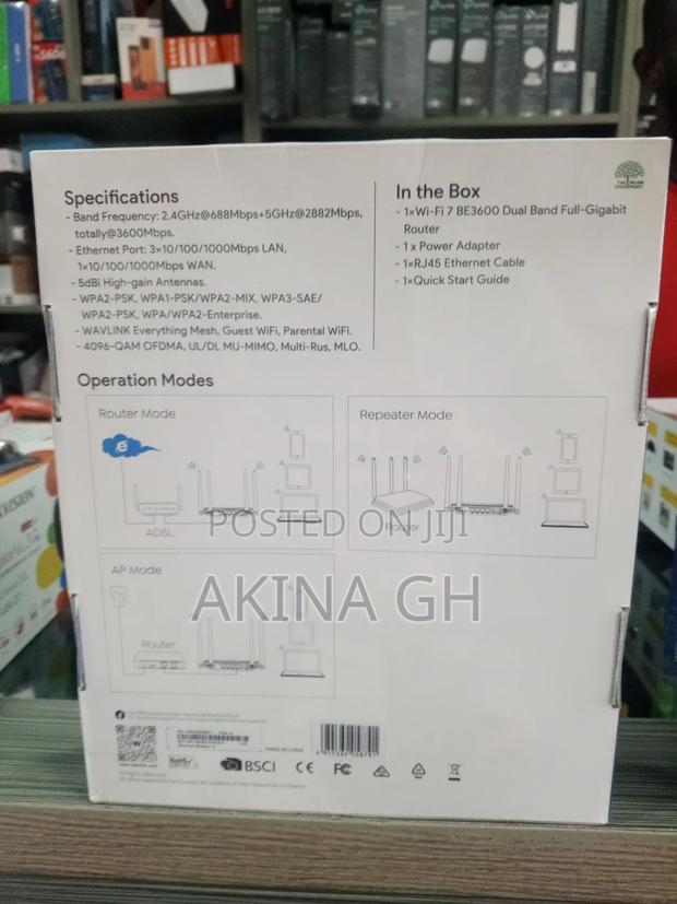 Walink Wi-Fi 7 Be3600 Dual Brand Gigabit Mesh Router · Photo 2