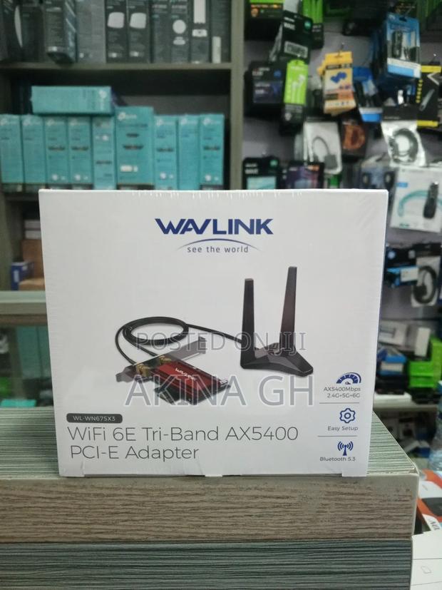 Wavlink Wi-Fi6 Tri-Band Ax5400 Pci-E Wifi Adapter With Bluetooth · Photo 1