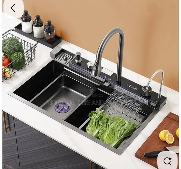 Luxury Led Sink With Pullout Tap_chop Board Etc Complete · Photo 2