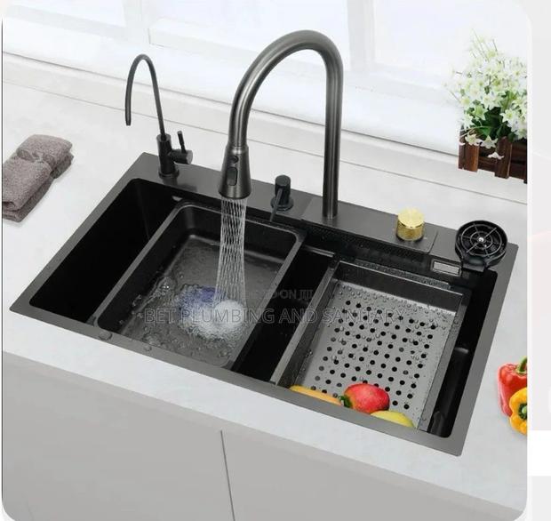 Luxury Led Sink With Pullout Tap_chop Board Etc Complete · Photo 3