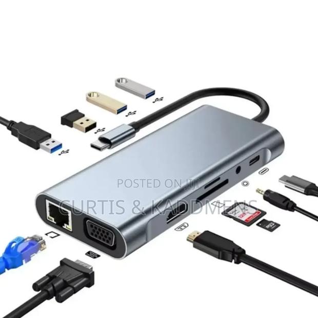 11in1 USB Type C Dock Station Adapter Hub(Hdmi/Vga/Memory Card/Rj45) · Photo 1