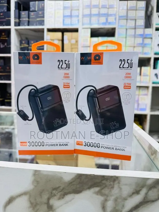 Wuw Y160 30000 Mah Power Bank With Pd20w+ 22.5w Fast Charging, Display · Photo 1