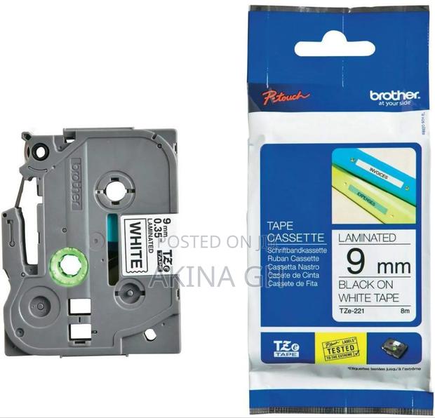 Brother P-Touch 9mm Label Tape Cassette 9mmx8m Tze-221 · Photo 1