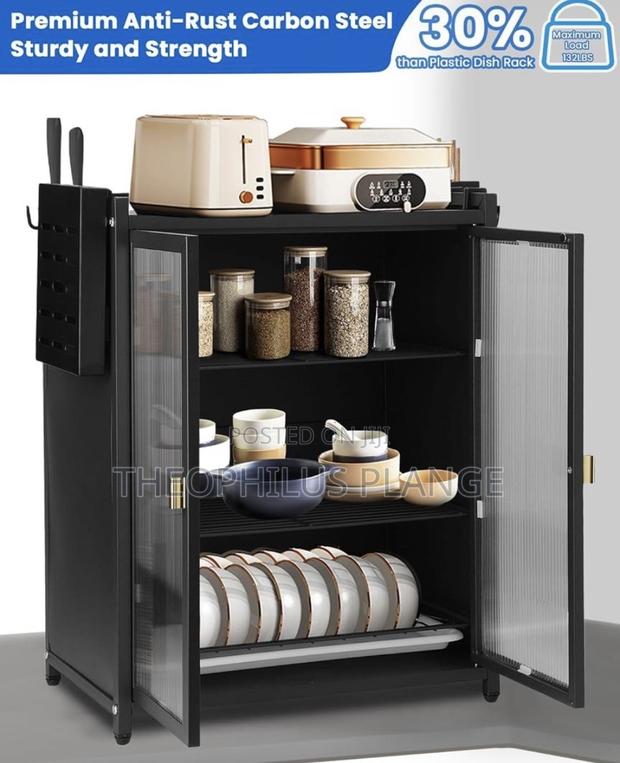 Kitchen Storage Rack With Doors · Photo 1