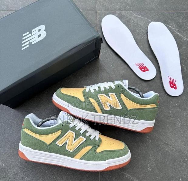Org New Balance 480 Green Yellow · Photo 1