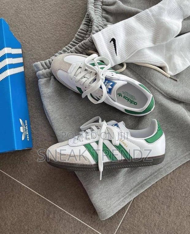 Adidas Samba White Green Leather · Photo 1