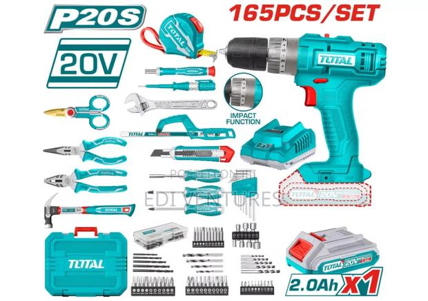 Total 165 PCS Tools Set (Cordless Drill and Tools) · Photo 3