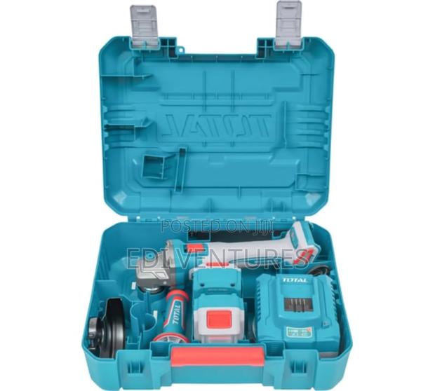 Total Cordless Angle Grinder (2 Batteries, 10 Discs · Photo 1