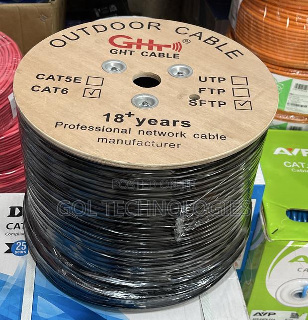 Cat6 Outdoor 305m GHT Double Coated SFTP Network Cable · Photo 1