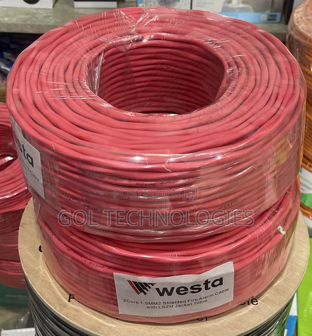 Fire Alarm Cable 100m 2core 1.5mm2 Shielded With LSZH · Photo 1