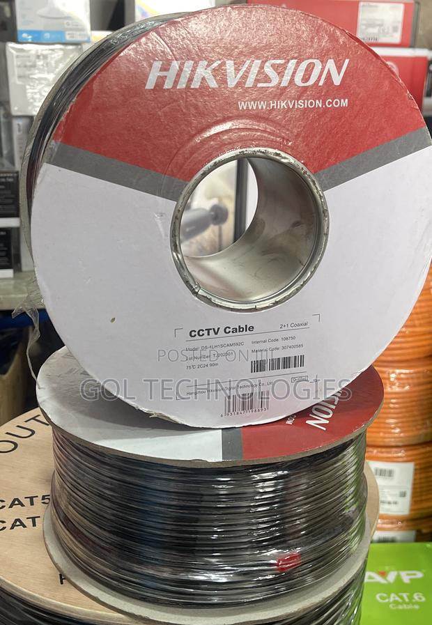 Hikvision Coaxial Cable With Power Rg59 100m CCTV Cable Full Copper · Photo 2