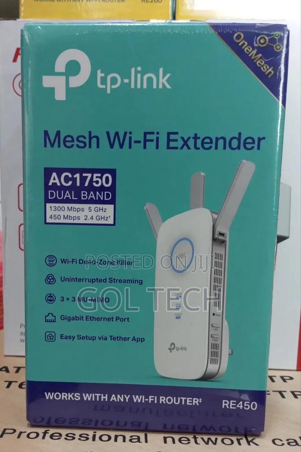 Tp-Link Wifi Range Extender Mesh Wifi Extender Ac1750 Dual Band Re450 · Photo 1
