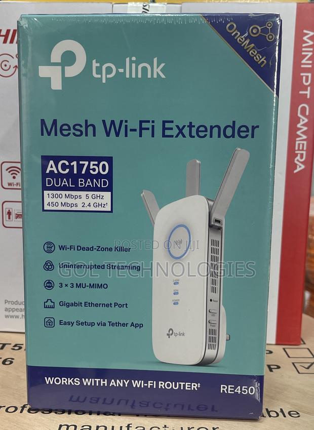 Tp Link Mesh Wifi Extender Ac1750 Dual Band Re450 Gigabit Ethernet · Photo 1