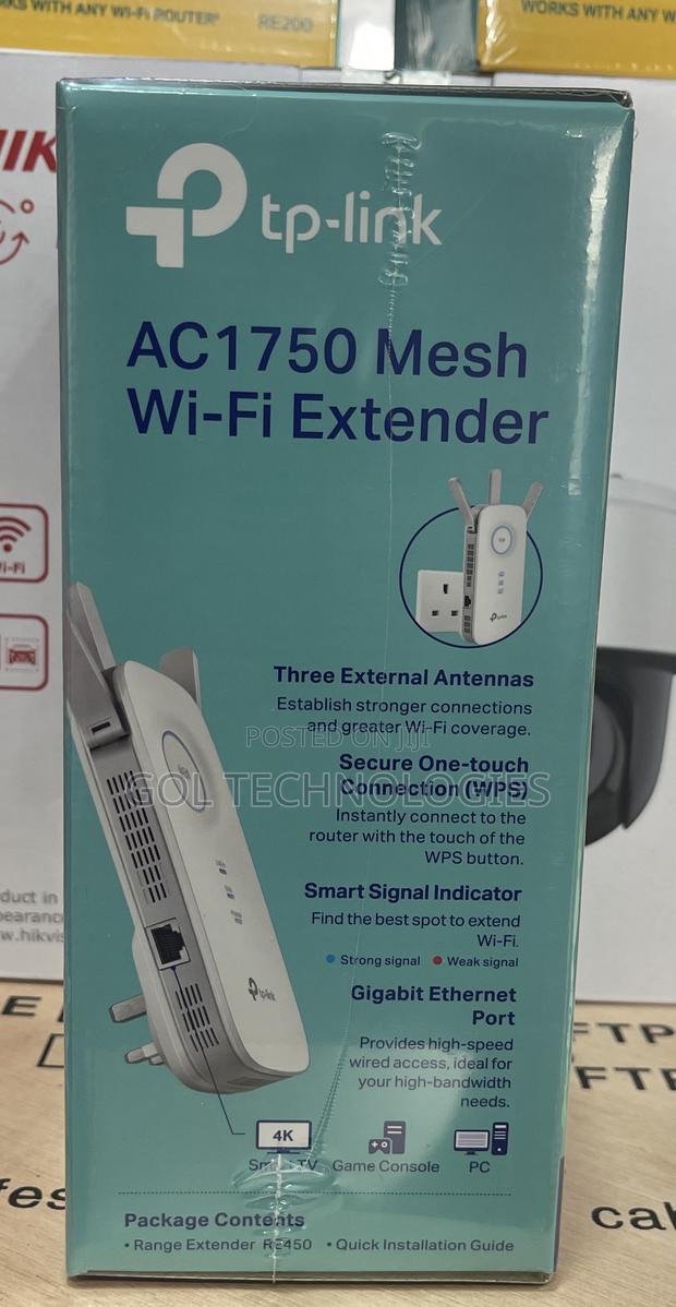 Tp Link Mesh Wifi Extender Ac1750 Dual Band Re450 Gigabit Ethernet · Photo 2