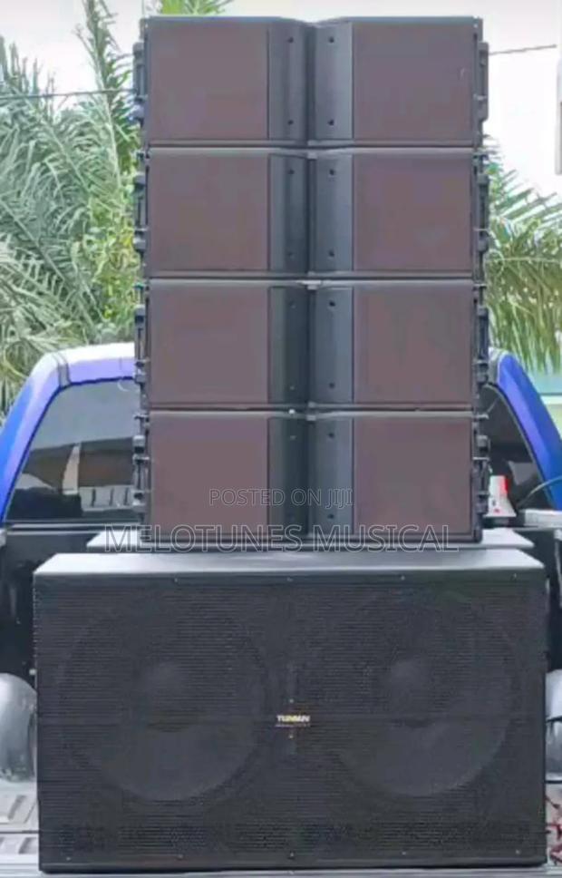 4pieces 8inches Line Array Speaker With Tuman Pair of Bass and Amp Set · Photo 1