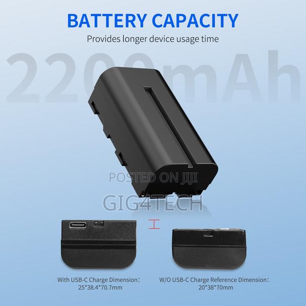 Feeworld Np-F550 2200mah Li-Ion Battery Usb-C Charging · Photo 3