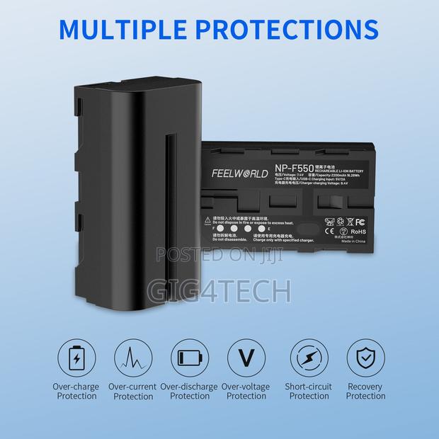 Feeworld Np-F550 2200mah Li-Ion Battery Usb-C Charging · Photo 4