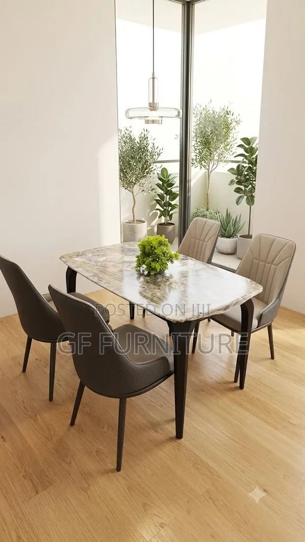 4seater Dining Marble Table Set · Photo 1