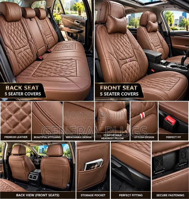 Give Your Ride a Sophisticated ;Universal 5 Seater Leather Seat Cover · Photo 1