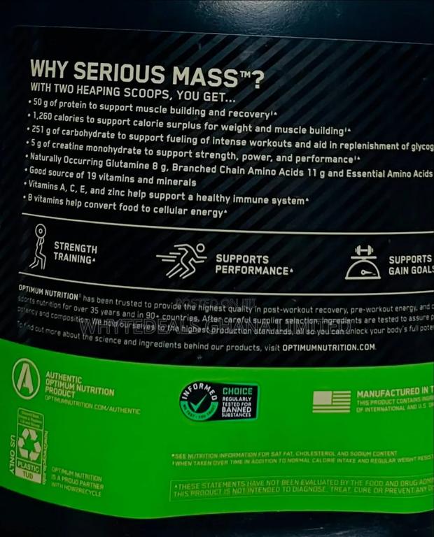 Gain Weight Faster With Serious Mass| World #1 Weight Gainer From Usa · Photo 2