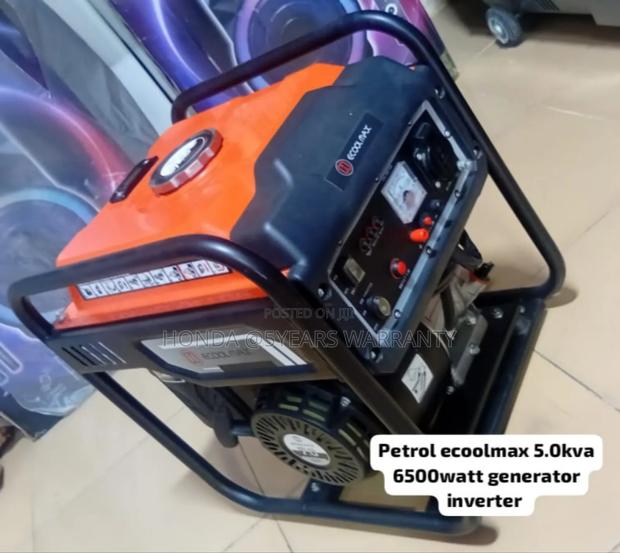 Skeleton Type Ecoolmax Inverter 5.0kva 6500watt Petrol · Photo 1