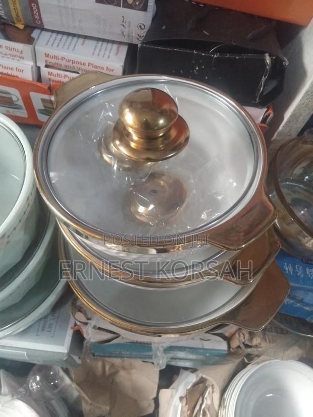 3 Sets Ceramic Gold Design Bowls With Covers · Photo 2