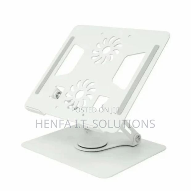 360° Metallic Laptop Stand With Inbuilt Double Fan · Photo 1