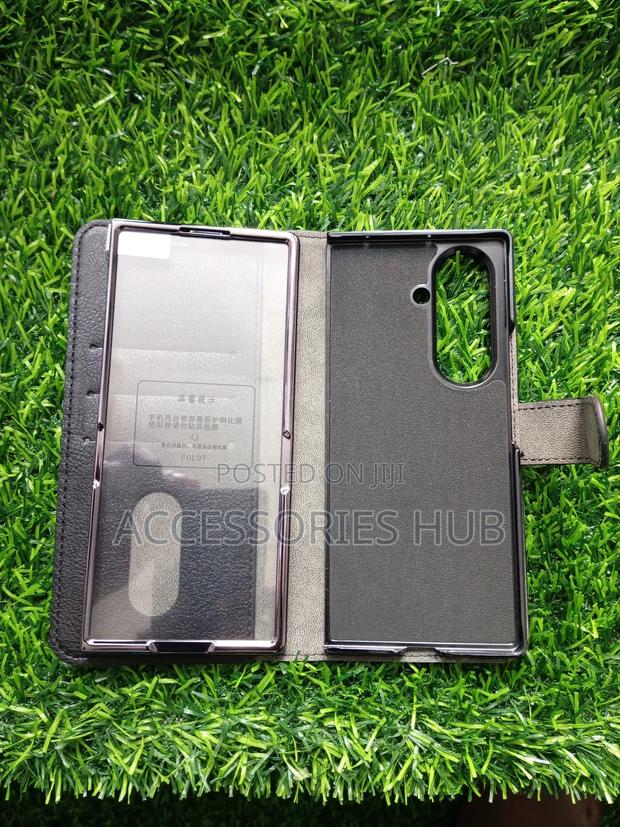 Z Fold 7 Leather Case With Inbuilt Protector · Photo 3