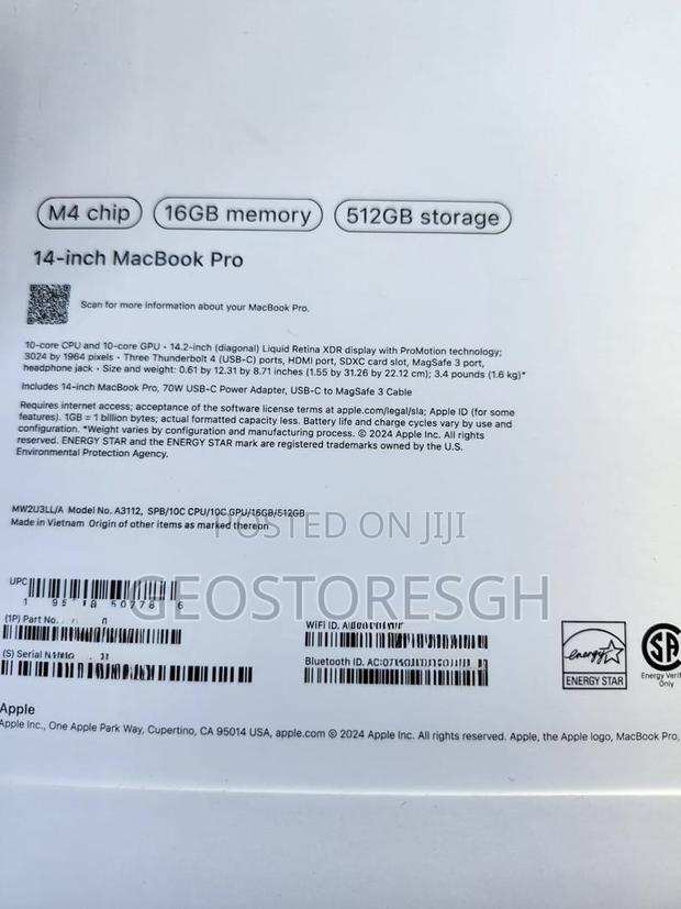 New Apple MacBook Pro 2024 M4 14-inch 16GB Apple M4 Pro SSD 512GB · Photo 2