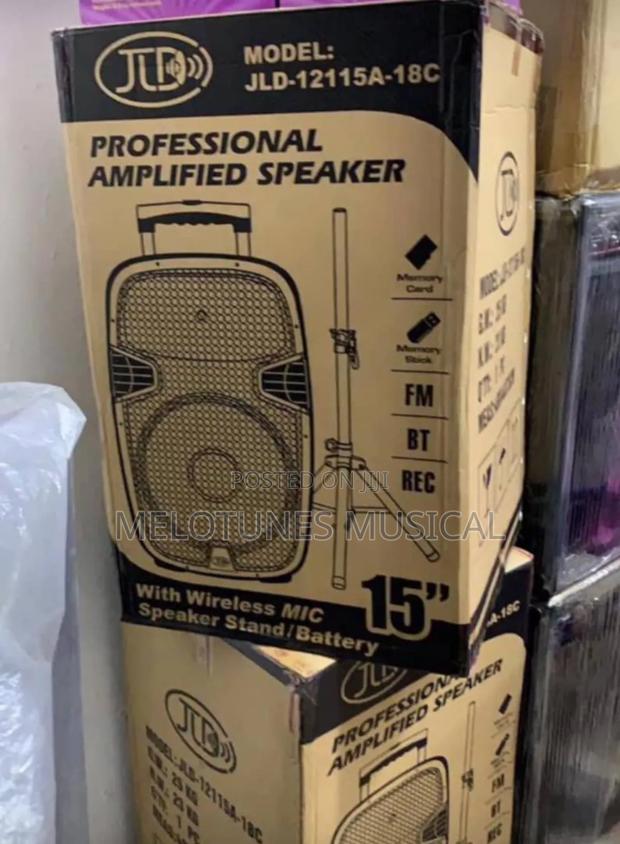 JLD 15inches Bluetooth Speaker With Two Microphones and a Stand · Photo 1