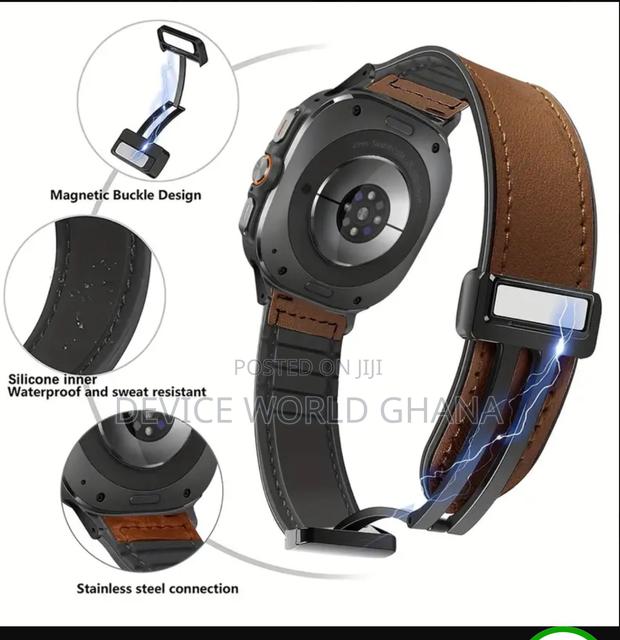 Tomi Leather Magnetic Buckle Strap For Samsung Watch Ultra · Photo 2