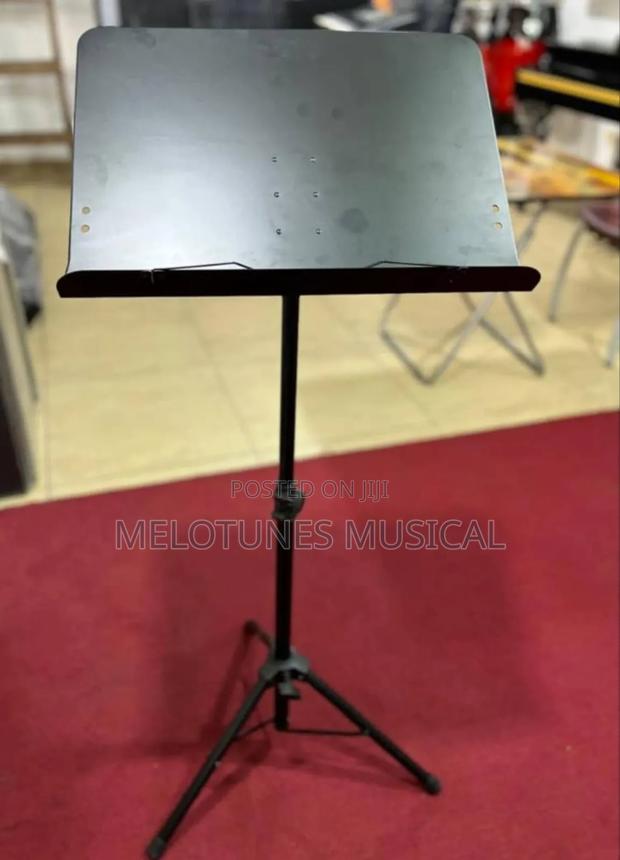 Portable, Height-Adjustable Metal Music Stand. · Photo 1