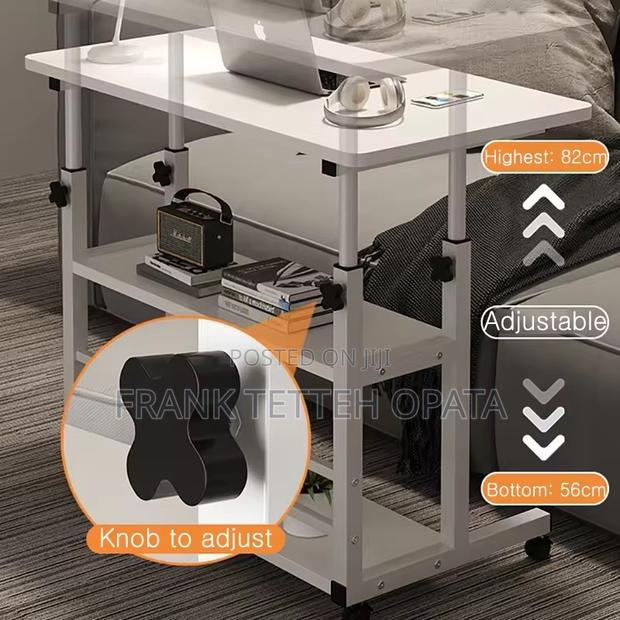 3 Tier Rolling Adjustable Computer Desk · Photo 2