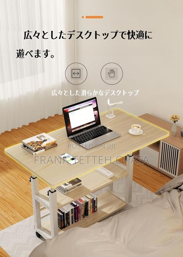 3 Tier Rolling Adjustable Computer Desk · Photo 4